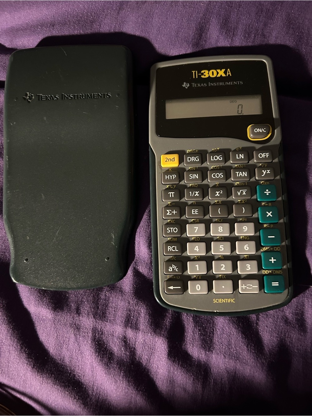 Texas Instruments TI-30XA Scientific Calculator in Black and Teal